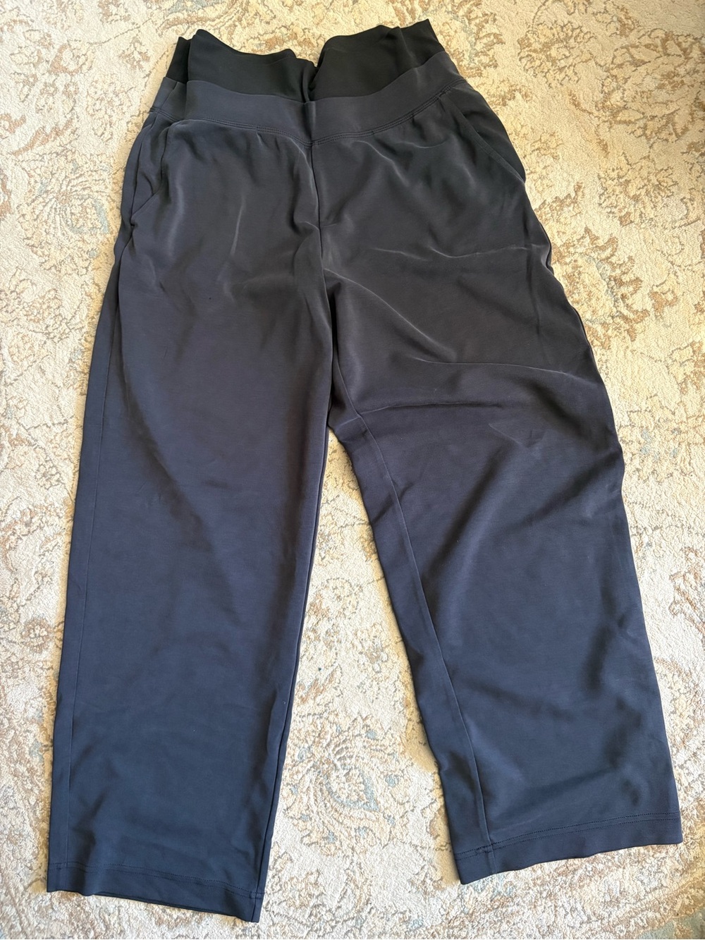 Athleta Black Activewear Pants with Branded Waistband